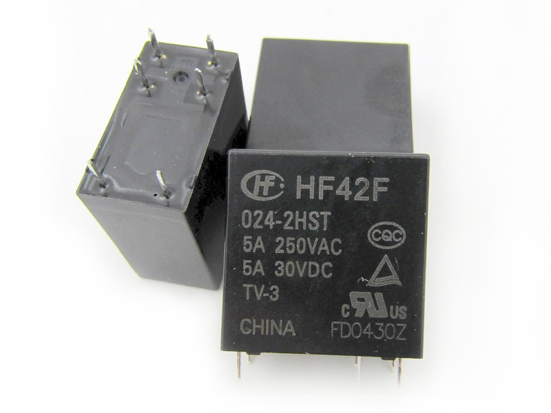 Реле HF - 42F 024 5A 250v (6 ножек) Hongfa