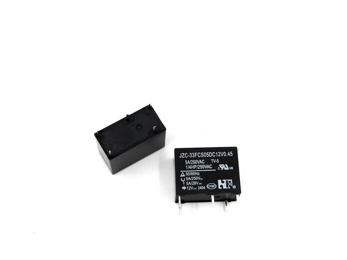 Реле Hongfa JZC-33FCS05DC12V0.45 12 В, 5 контактов для плат Ariston UNO, Daewoo Gasboiler
