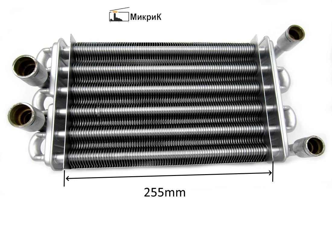 Теплообменник битермический 24 кВт 260мм GAZECO 24-T1/-C1 (до 05.2016)