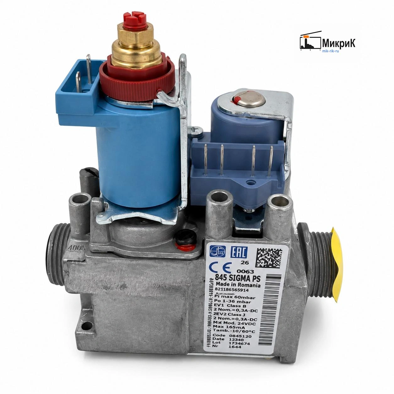 Газовый клапан SIT 845 SIGMA Bosch Gaz 2000 W, Gaz 6000 W, Gaz 2500 F, Buderus Logamax U072 87186439430 / 8737602856
