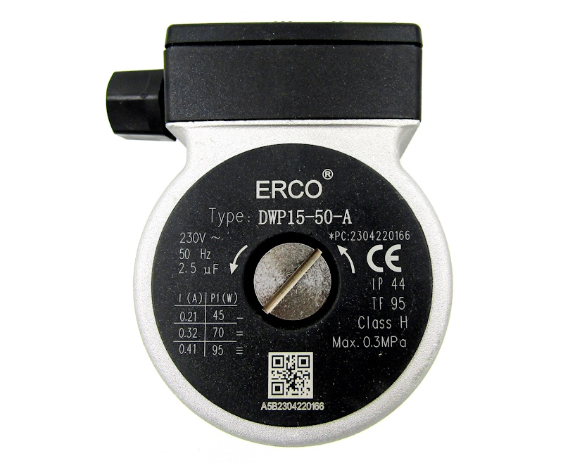 Двигатель насоса ERCO DWP15-50-A 95W против часовой, аналог Grundfos UPS 15-50 для Ferroli, Baxi, Westen, Beretta, Immergas